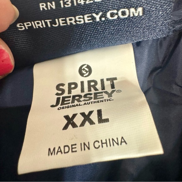 NWOT. Spirit Jersey XXL Pull over light weight nylon jacket wind breaker w/ hood - Picture 6 of 10